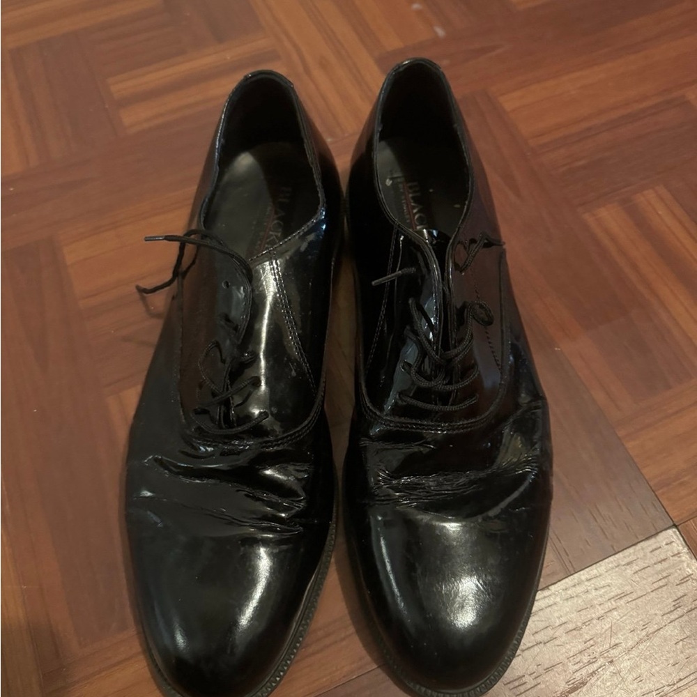Men's Black Leather Dress Shoes
